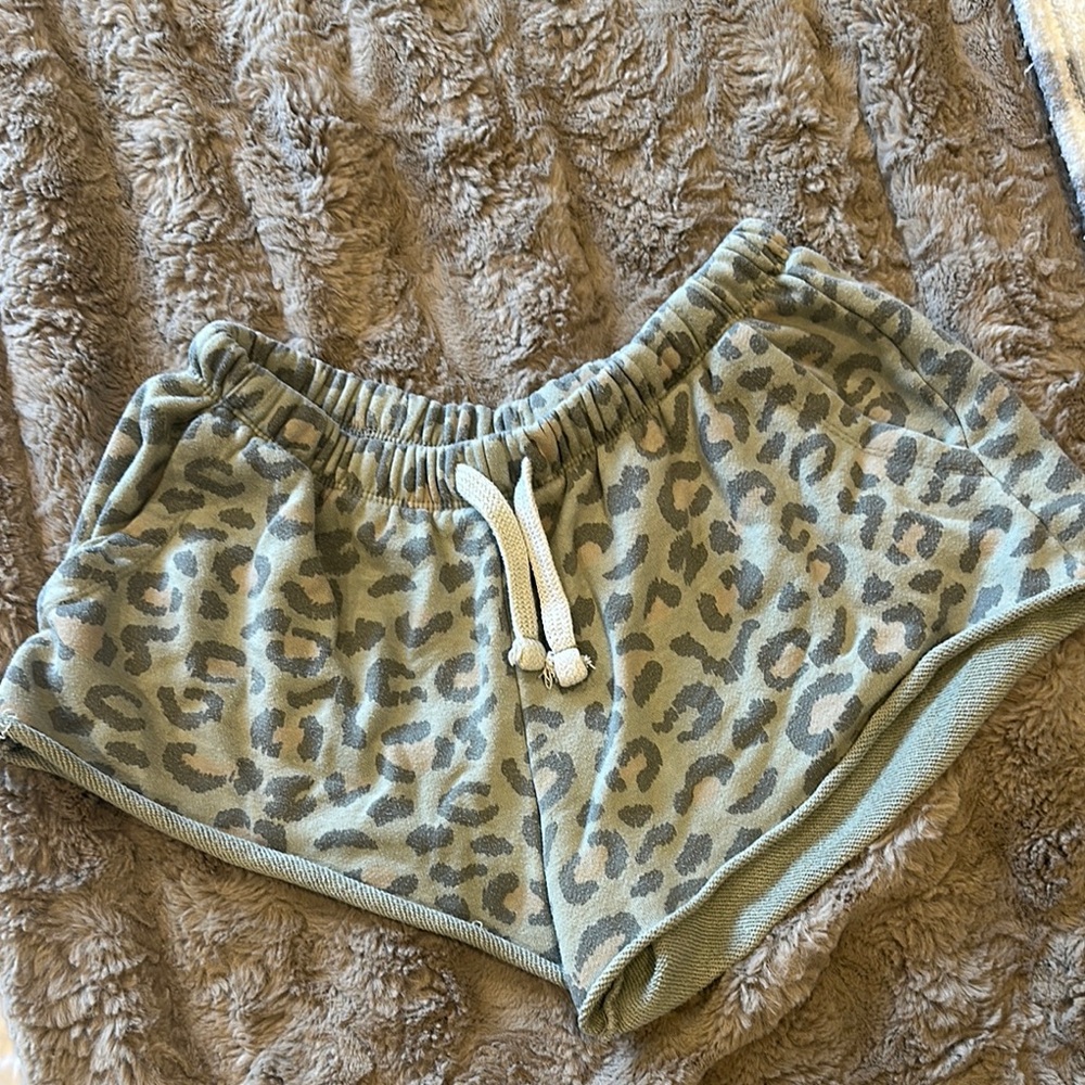 Leopard Print Lounge Shorts